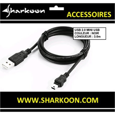 Sharkoon USB 2.0 A-B Mini black 3,0m