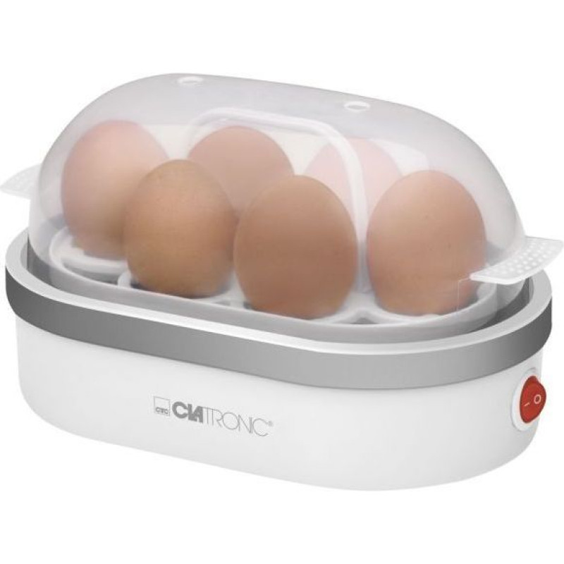 Clatronic egg cooker EK 3497 400W whiteite / silver - for 6 eggs