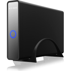 Icy Box IB-382H-C31, drive housing (black, for 1x HDD/SSD with USB 3.2 (Gen 2) Type-C connector and USB hub)