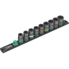 Wera C Impaktor socket magnetic strip 1 Socket set 1/2 (black/green, 9?piece, for impact wrenches)