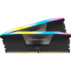 Corsair DDR5 - 64GB - 6400 - CL - 32 (2x 32 GB) dual kit, RAM (black, CMH64GX5M2B6400C32, Vengeance RGB, INTEL XMP)