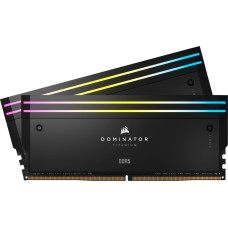 Corsair DDR5 - 64GB - 6000 - CL - 30 (2x 32 GB) dual kit, RAM (black, CMP64GX5M2B6000C30, Dominator Titanium, INTEL XMP)