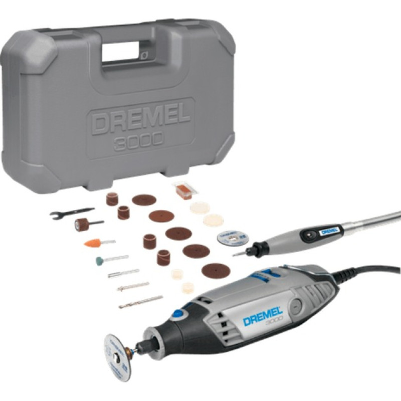 Dremel multi-function tool 3000-1/25 (grey, 130 watts, 25-piece accessories, case)