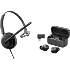 Epos IMPACT 730T Bundle, Headset (Mono, Headband, incl. GTW 270 Series In-Ear Headphones)