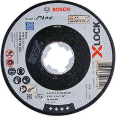 Bosch cutting disk X-LOCK Expert for Metal 115mm straight (115 x 1.6 x Length 22.23mm)