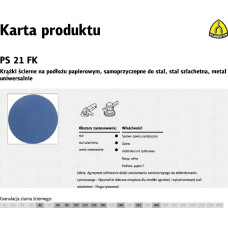 Klingspor KRĄŻEK ŚCIERNY SAMOPRZYCZEPNY 150mm  PS21FK gr.320 /50szt.