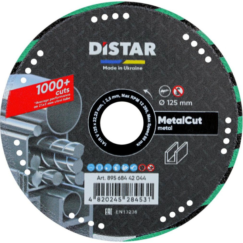 Distar TARCZA DIAMENTOWA METAL CUT 125 x 1,5/1,2 x 22,2mm METAL CUT