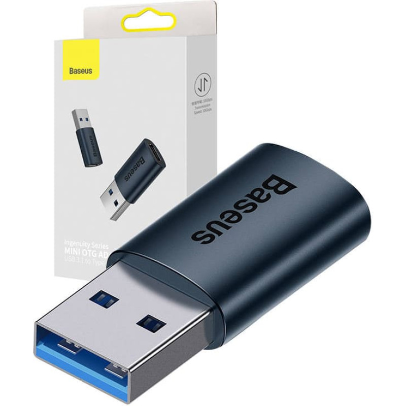 Baseus Ingenuity USB-A to USB-C adapter OTG (blue)