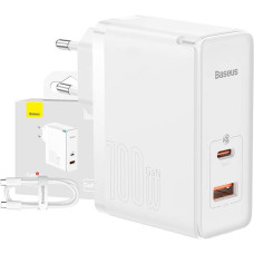 Baseus MOBILE CHARGER WALL 100W/WHITE CCGP090202 BASEUS