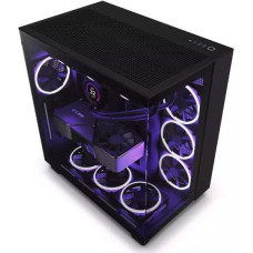 Nzxt Case|NZXT|H9 FLOW|MidiTower|Case product features Transparent panel|Not included|ATX|MicroATX|MiniITX|Colour Black|CM-H91FB-01