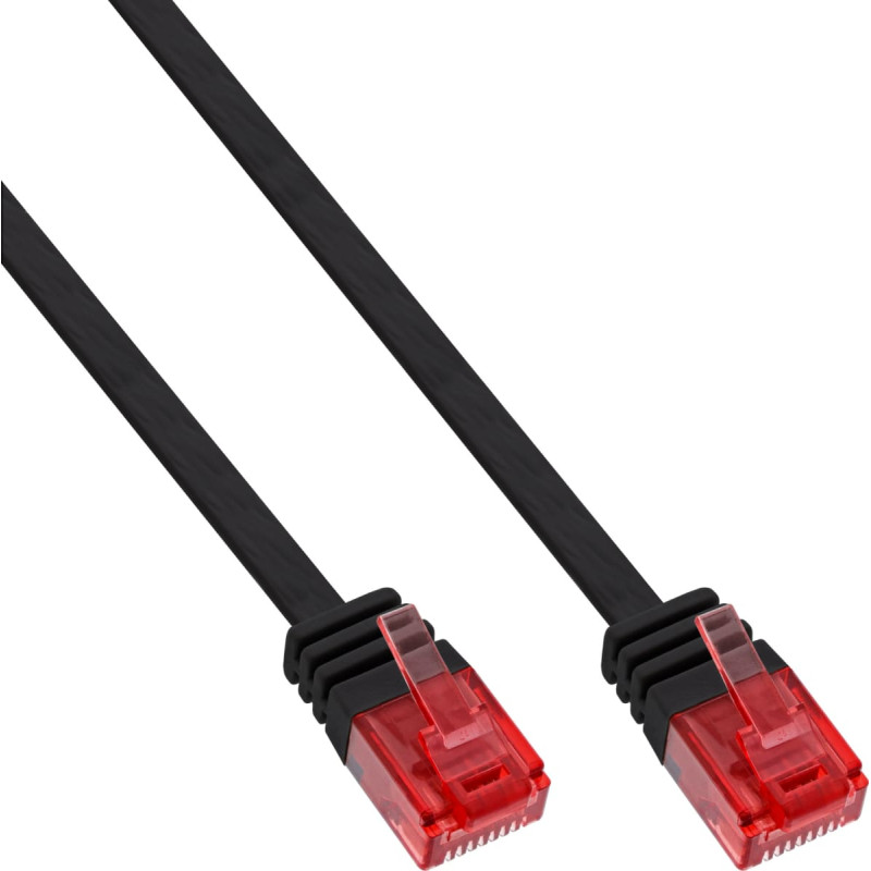 Inline 0.5m - U/UTP power cable - 1000 Mbit - Cat.6 - RJ45 - black (71655S)
