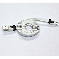 Logo USB cable Logo USB-A - microUSB 1 m White