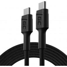 Green Cell USB cable Green Cell USB-C - USB-C 2 m Black (KABGC29)