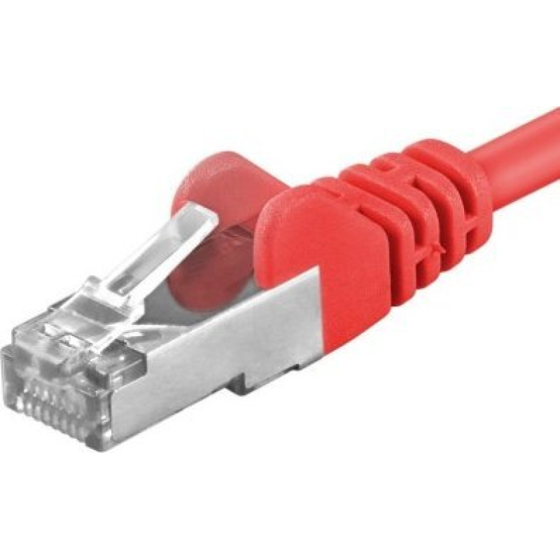 Premiumcord PREMIUMCORD Patch CAT6a S-FTP cable, RJ45-RJ45, AWG 26/7 0,25m red