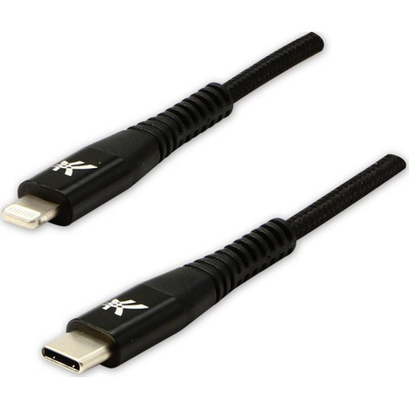 Logo USB cable Logo USB-C - Lightning 1 m Black