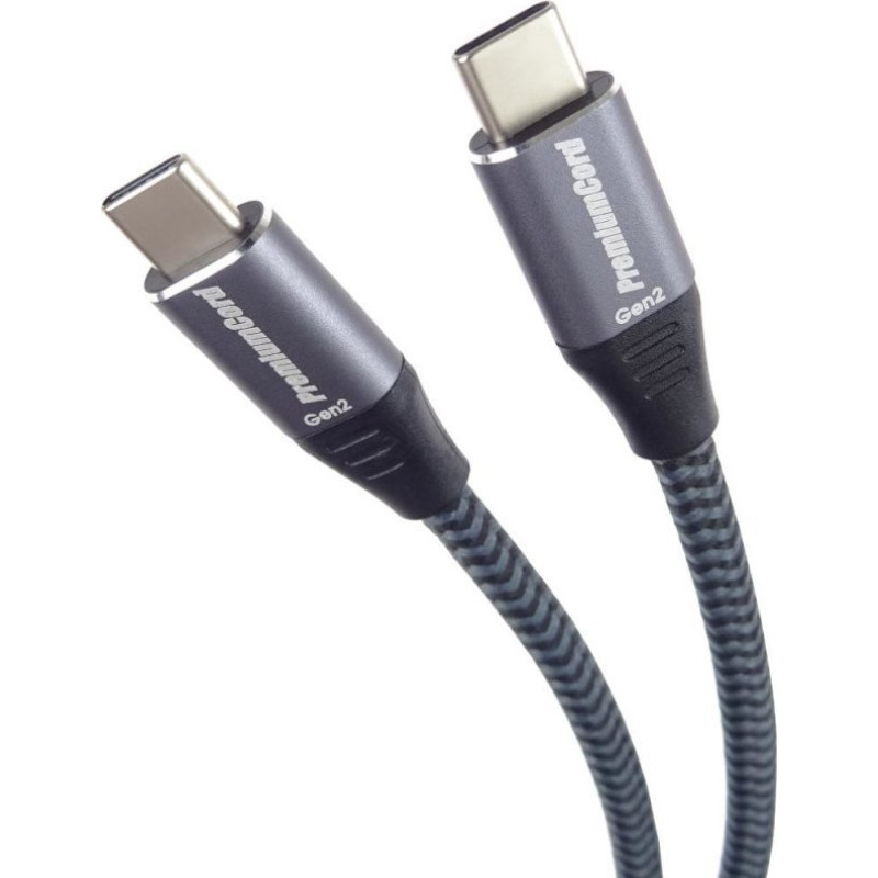 Premiumcord USB cable PremiumCord USB-C - USB-C 0.5 m Black and grey (ku31cr05)