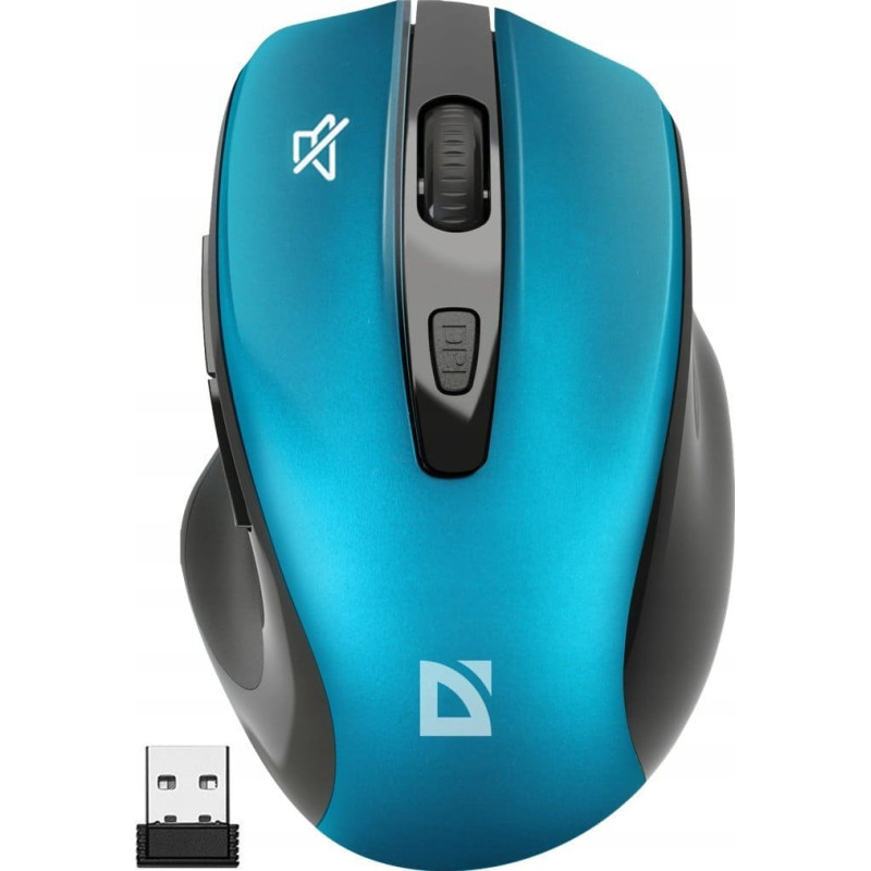 Defender Mysz Defender Mysz bezprzewodowa Defender PRIME MB-053 optyczna bezklikowa silent 1600dpi niebieska