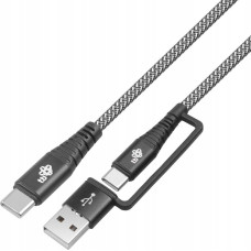 TB Kabel USB TB USB-A + USB-C - USB-C 1.2 m Czarny (AKTBXKUCTOA120B)