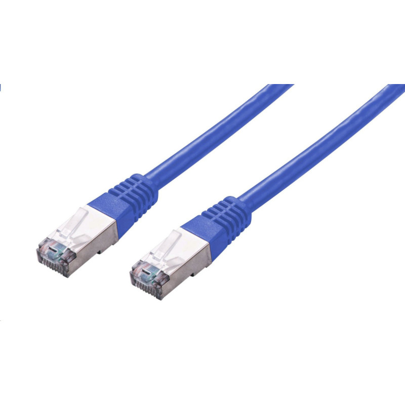 C-Tech C-TECH kabel patchcord Cat5e, FTP, modr&yacute;, 0,5m