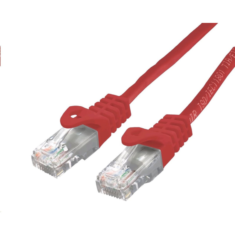 C-Tech C-TECH kabel patchcord Cat6, UTP, červen&yacute;, 3m