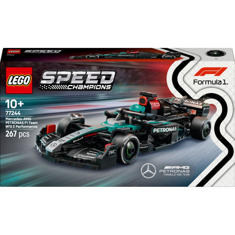 Lego 77244 Speed Champions Mercedes-AMG F1 W15 Racing Car, Construction Toy