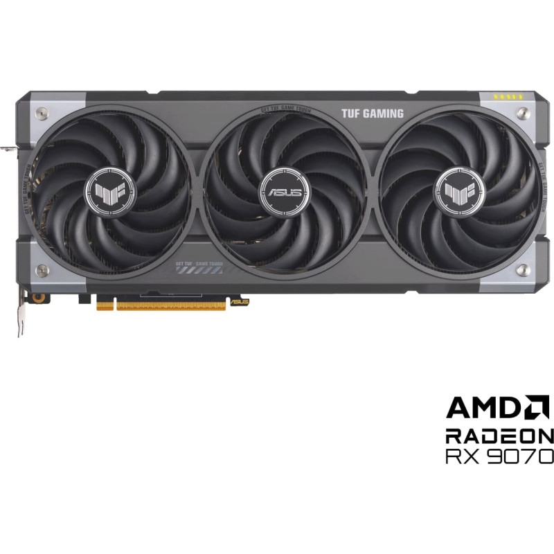 Asus Graphics Card|ASUS|AMD Radeon RX 9070|16 GB|GDDR6|256 bit|PCIE 5.0 16x|Triple slot Fansink|1xHDMI|3xDisplayPort|TUF-RX9070-O16G-GAMING