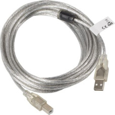 Lanberg USB cable Lanberg USB-A - 5 m Transparent (CA-USBA-12CC-0050-TR)