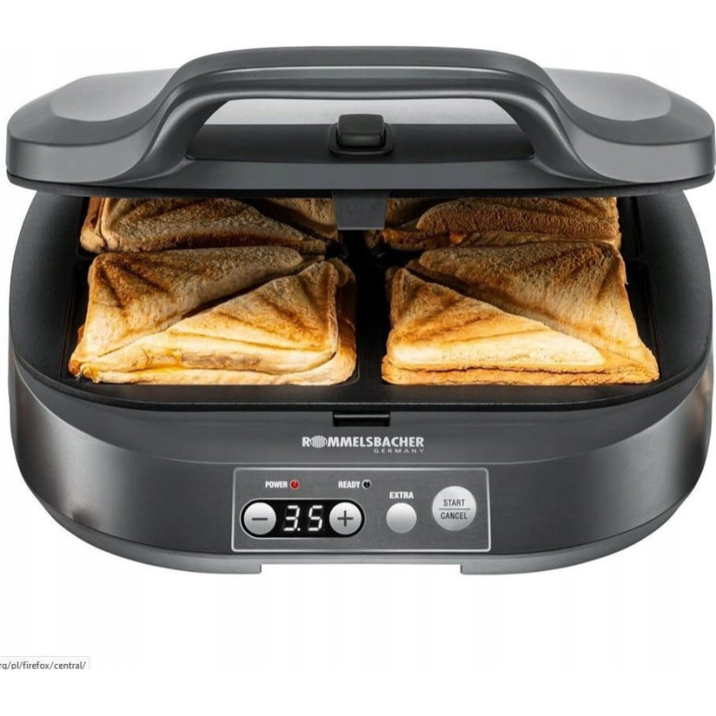 Rommelsbacher Sandwich Maker ST 1800, sandwich maker (slate)