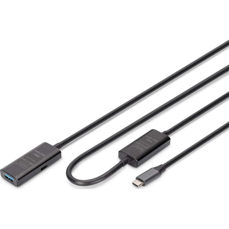 Digit Active USB-C Extension Cable, 10m 5G, USB 3.0, USB-C - USB-A (M/F)