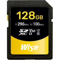 Wise SDXC UHS-II V60       128GB R:290MBs / W:100MBs   WI-SD-S128