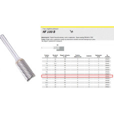 Klingspor FREZ DO METALU HF 100 B FI=6,0x18mm TRZPIEŃ 6mm TYP ZYAS, WALCOWY