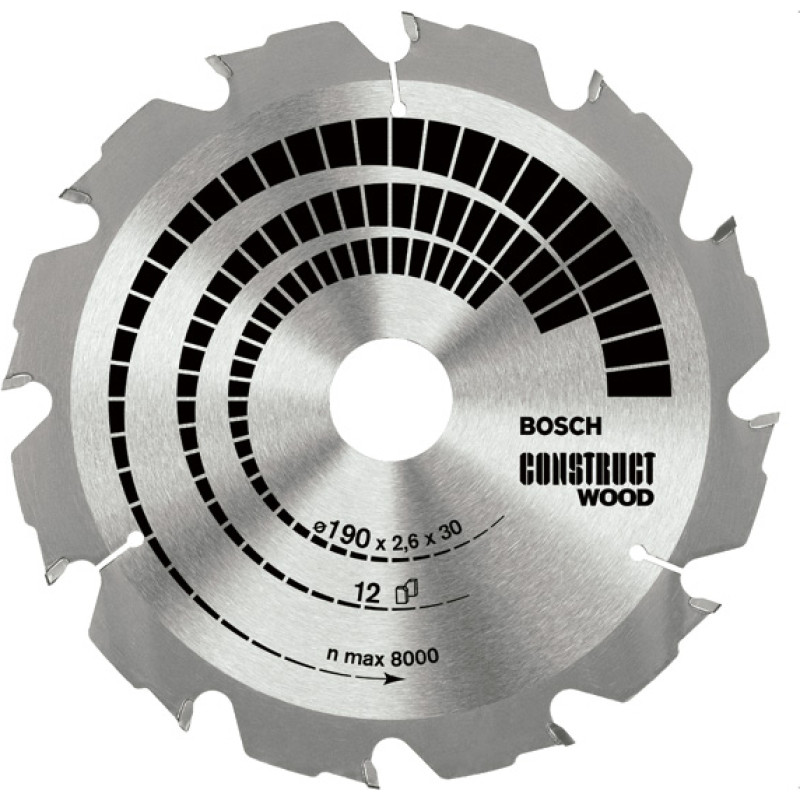 Bosch CONSTRUT WOOD CIRCULAR SAW 190X2,6X30X12T