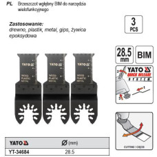 Yato BRZESZCZOT WGŁĘBNY DO NARZĘDZIA WIELOFUNKCYJNEGO 3szt. BIMETAL