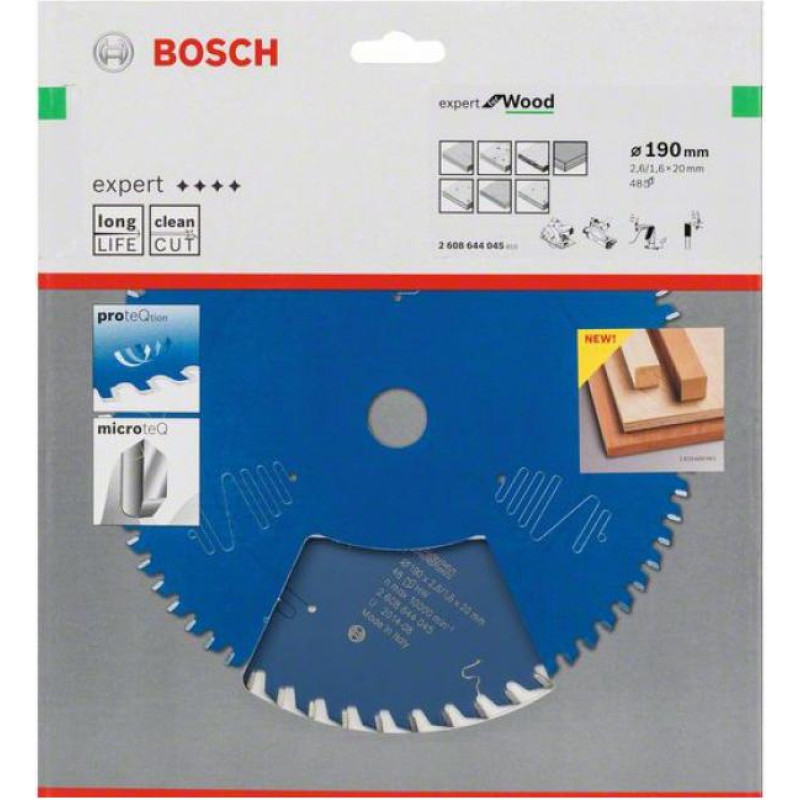 Bosch EXPERT CIRCULAR SAW FOR WOOD 190X20MM 48T