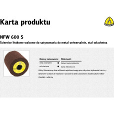 Klingspor ŚCIERNICA WALCOWA DO SATYNOWANIA NFW600 100mm x 100mm x 19mm VERY FINE