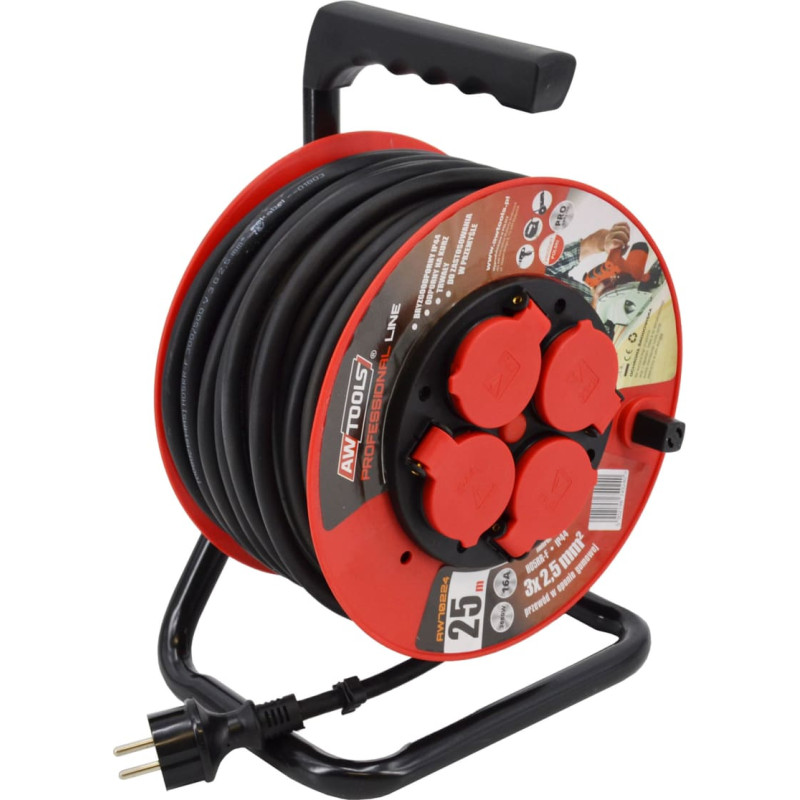 Awtools AW PRO LINE CABLE REEL 30m 3x2,5mm 16A / 3680W / IP44