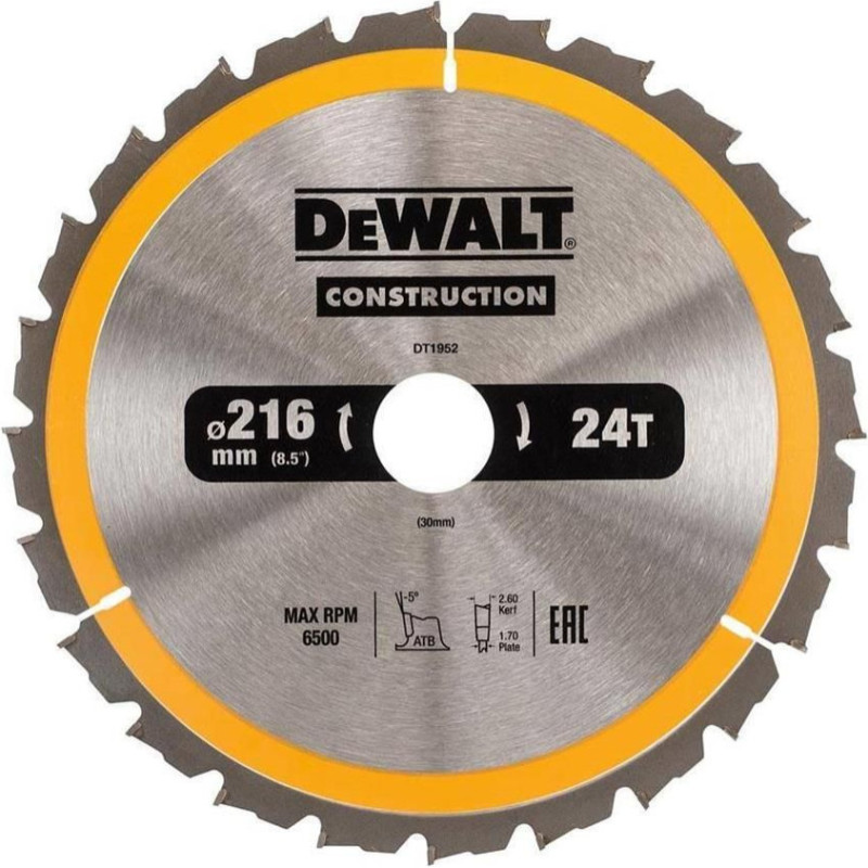 Dewalt PIŁA TARCZ.216x30mmx24z