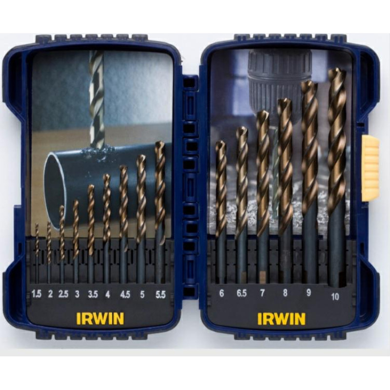 Irwin ZESTAW 15szt. 1.5mm, 2mm, 2.5mm, 3mm, 4mm, 4.5mm, 5mm, 5.5mm, 6mm, 6.5mm, 7mm, 8mm, 9mm, 10mm