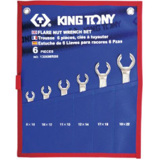 King Tony KING-TONY ZESTAW KLUCZY DO PRZEWODÓW HAMULCOWYCH 6cz. 8 - 22mm, ETUI