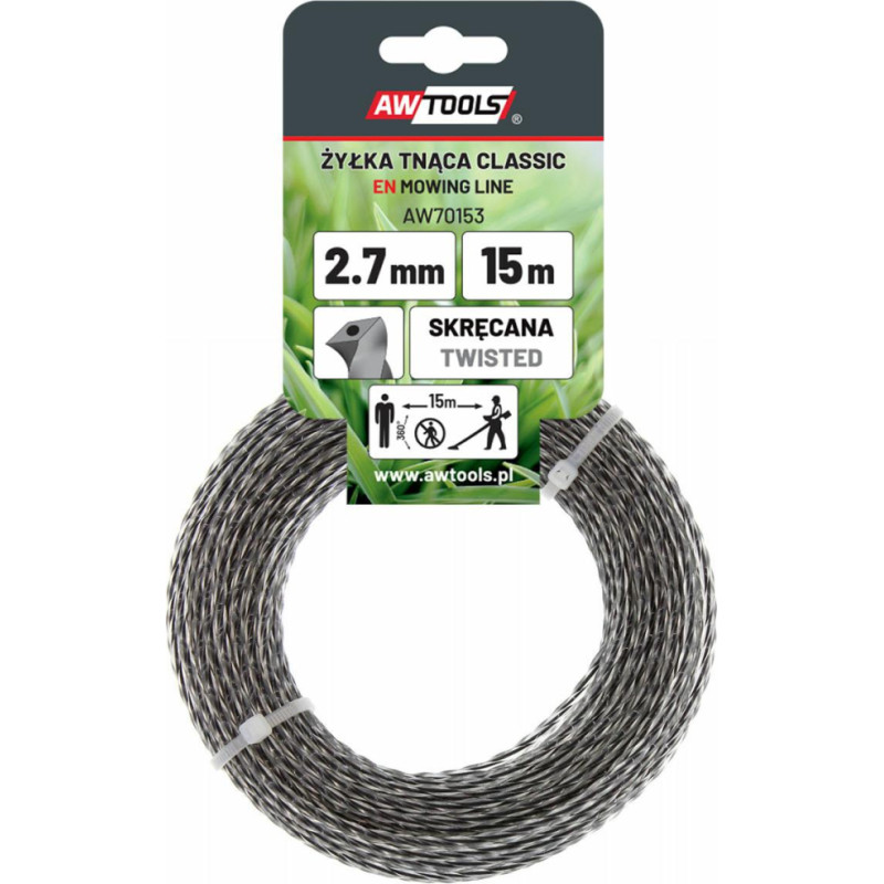 Awtools AW TRIMMER LINE CLASSIC  2,4x15m/ TWISTED