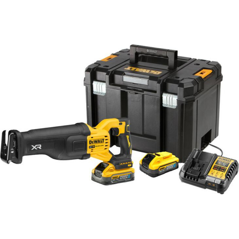 Dewalt PIŁA SZABLASTA  18V DCS386H2T 2x5,0Ah POWERSTACK FLEXVOLT ADVANTAGE TSTAK