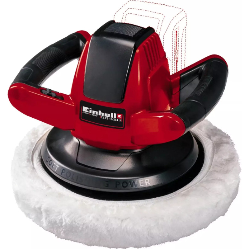 Einhell battery-car polishing machine CE-CB 18/254 Li-Solo - red / black - without battery and charger