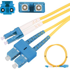 Extralink SC/UPC-LC/UPC | Patchcord | Single mode, Duplex, G657A1, 3mm, 1m