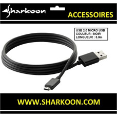 Sharkoon USB 2.0 A-B Micro black 3,0m