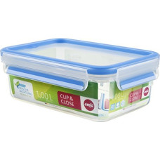 Emsa Clip & Close Frischhaltedose&nbsp;(transparent / blue, 1.0 liter, classical format)