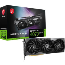 MSI Graphics Card|MSI|NVIDIA GeForce RTX 4070 SUPER|12 GB|GDDR6X|192 bit|1xHDMI|3xDisplayPort|RTX4070SUPGAMXSLIM12G