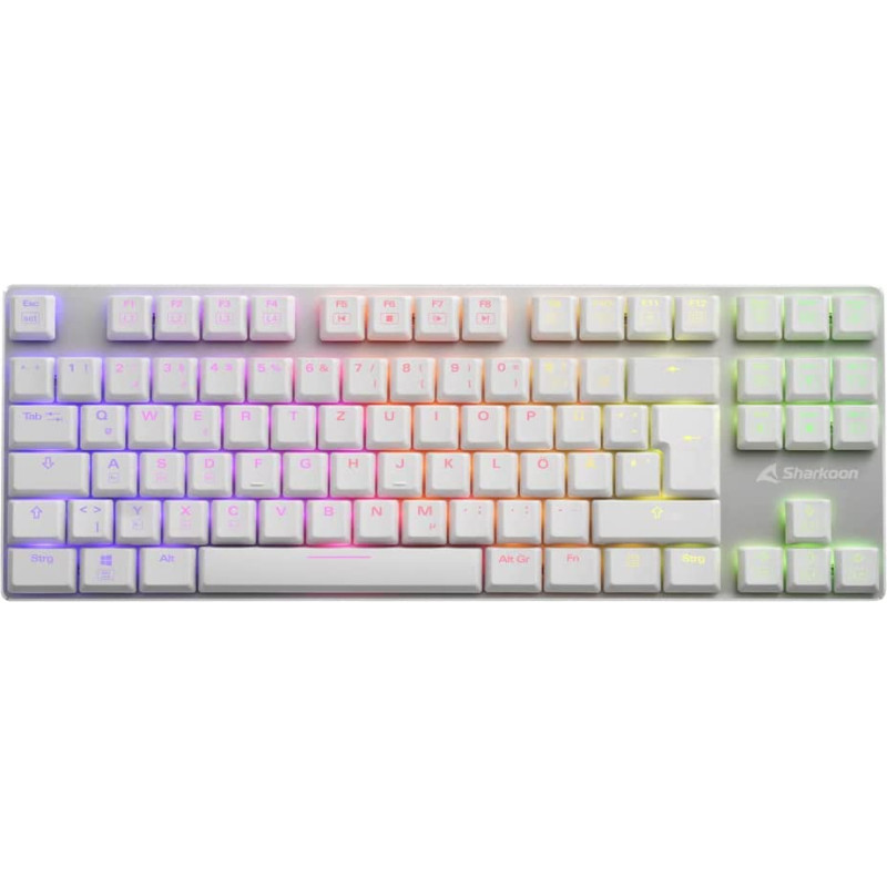 Sharkoon DE layout - Sharkoon PureWriter TKL RGB, gaming keyboard (white, Kailh Choc Low Profile Blue)