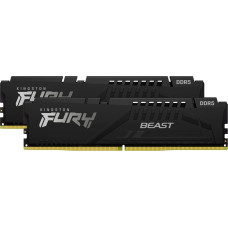 Kingston FURY DDR5 - 32GB - 5600 - CL - 36 - Dual Kit, memory (black, KF556C36BBEK2-32, Fury Beast )