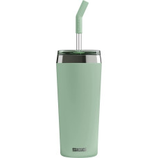 Sigg coffee mug Helia Milky Green 0.45L, thermal mug (light green, with drinking straw)