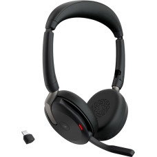 Jabra Evolve2 65 Flex Duo WLC, with charging pad, headset (black, stereo, Microsoft Teams, USB-C, Link380c)